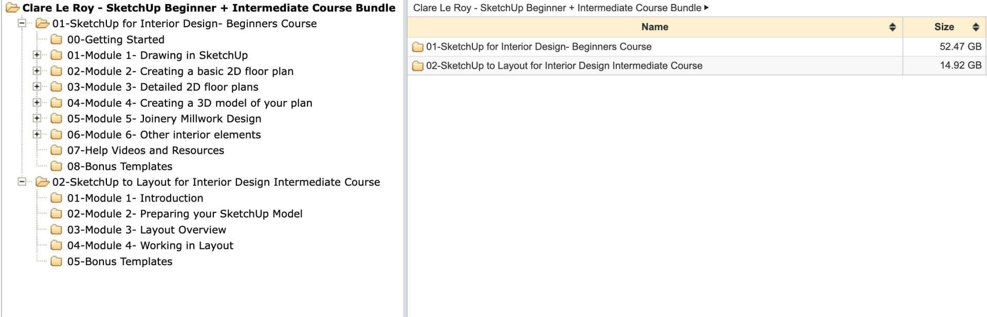 Clare Le Roy – SketchUp Beginner + Intermediate Course Bundle